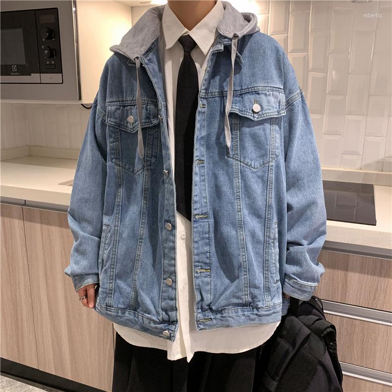Men' Jackets Blue Jean Jacket Men Spring Fashion Patchwork Hooded Long Sleeve Baggy Denim Coat Man Casual Loose Black Cargo Streetwear
Men' Jackets Blue Jean Jacket Men Spring Fashion Patchwork Hooded Long Sleeve Baggy Denim Coat Man Casual Loose Black Cargo Streetwear