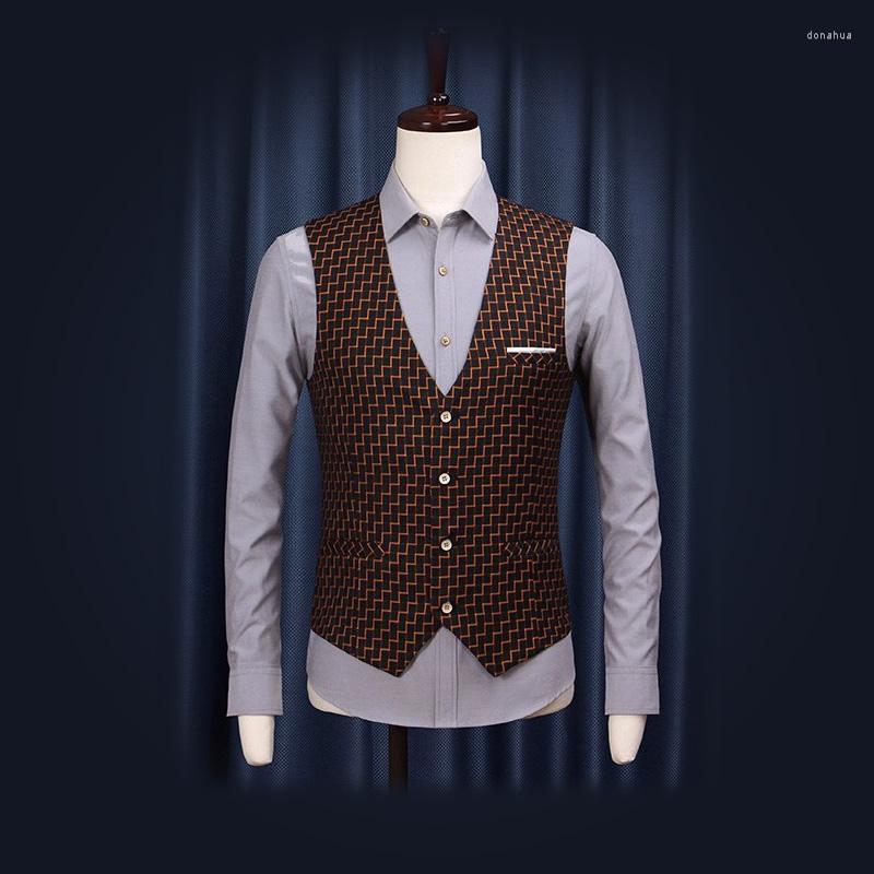 Men' Vests 2022 Men V-Neck Casual Slim Stripe Suits England Style Wedding Groom Blazers Vest, Blue
Men' Vests 2022 Men V-Neck Casual Slim Stripe Suits England Style Wedding Groom Blazers Vest, Blue