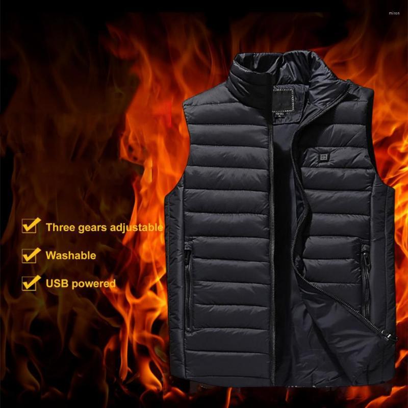 Men's Vests Stylish Windproof Cotton Padded USB Heating Vest Thermal Coldproof Washable, Black
Men's Vests Stylish Windproof Cotton Padded USB Heating Vest Thermal Coldproof Washable, Black