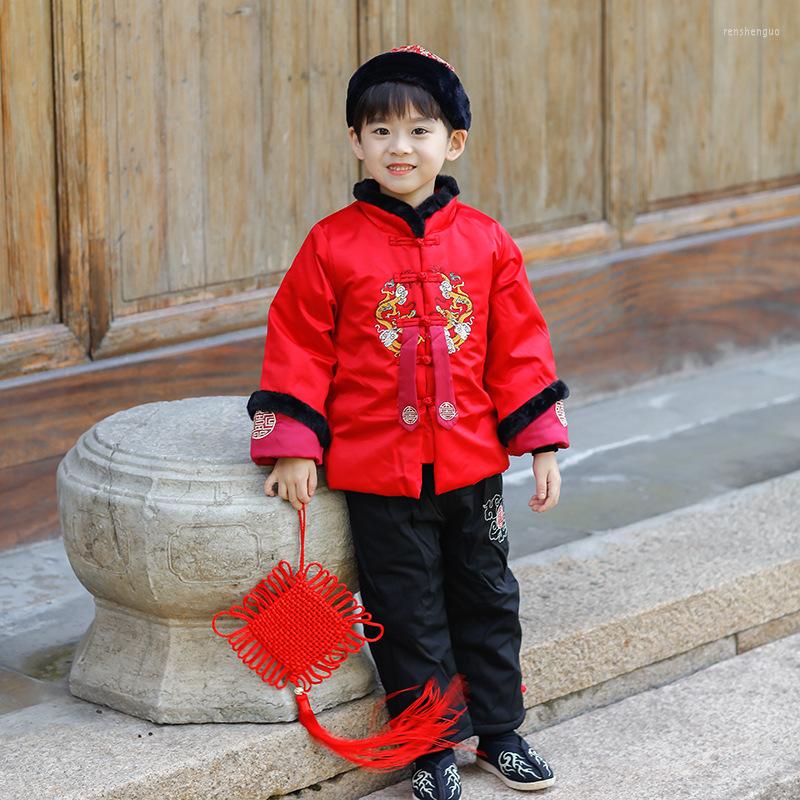 Ethnic Clothing Kids Boy Year Tang Suit Chinese Style Dragon Embroidery Cotton Coat Children Hanfu Cheongsam Tops Pants Jackets Set
Ethnic Clothing Kids Boy Year Tang Suit Chinese Style Dragon Embroidery Cotton Coat Children Hanfu Cheongsam Tops Pants Jackets Set