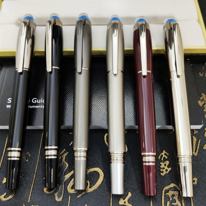 Luxury Roller ball Ballpoint pen High quality White star Blue crystal head Metal barrel school office stationery Writing smooth gift 261C
Luxury Roller ball Ballpoint pen High quality White star Blue crystal head Metal barrel school office stationery Writing smooth gift 261C