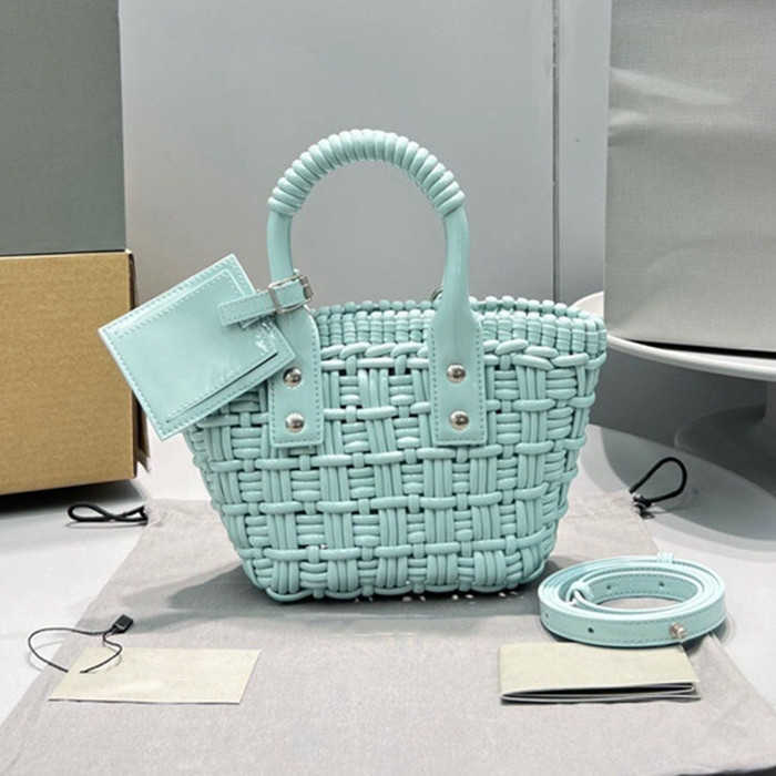 Evening Bags Luxuries designers women bistro basket handbags summer beach bag fashion weave small shopping purse cutout the tote bag shoulder, Black white splice
Evening Bags Luxuries designers women bistro basket handbags summer beach bag fashion weave small shopping purse cutout the tote bag shoulder, Black white splice