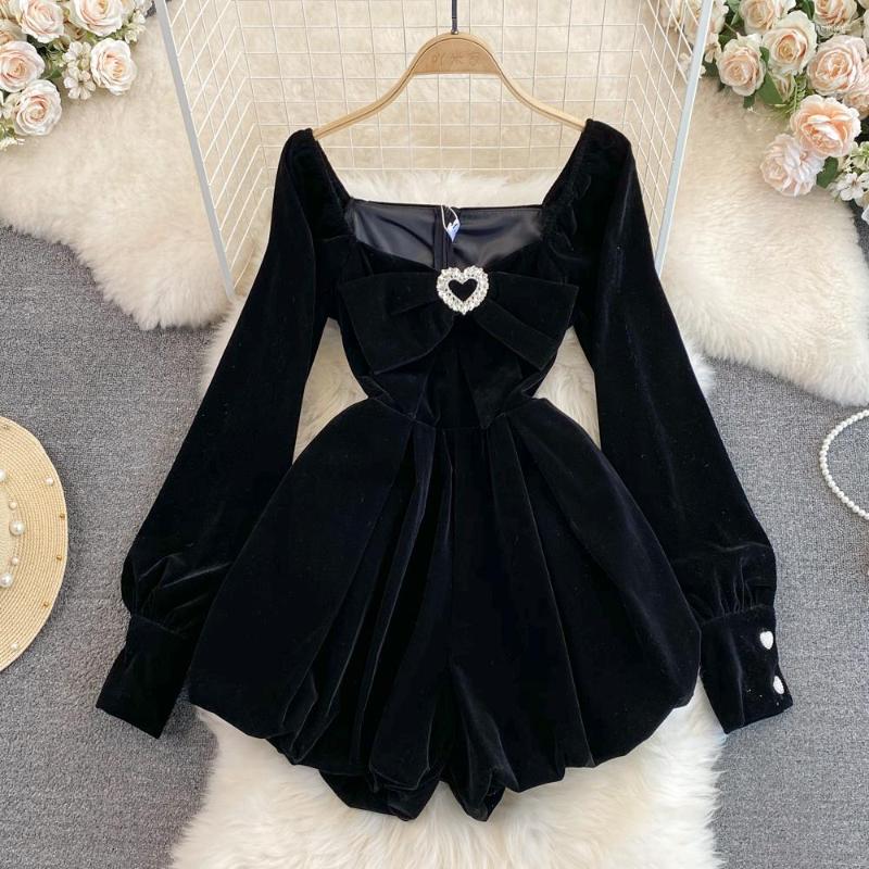 Casual Dresses Pure Desire Wind Bubble Sleeve Square Collar Bow Waist Slimming Pall Jumpsuit Fashionable High Skirt, Black
Casual Dresses Pure Desire Wind Bubble Sleeve Square Collar Bow Waist Slimming Pall Jumpsuit Fashionable High Skirt, Black