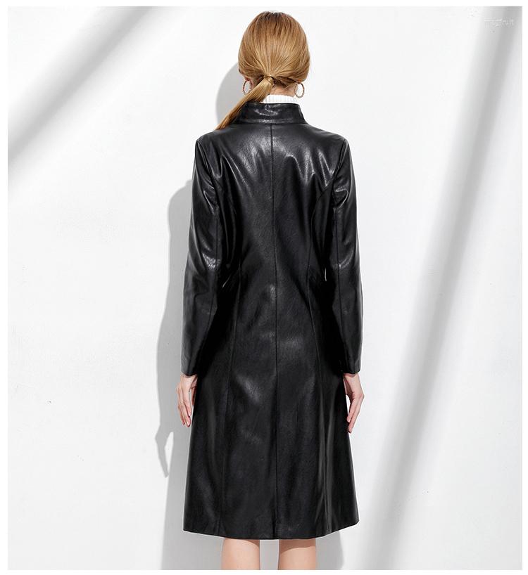 Women's Leather European Arrival Fashion Long Slim Coat Women Pu Jackets Stand Collar Black Parkas Abrigos Mujer LX2008
Women's Leather European Arrival Fashion Long Slim Coat Women Pu Jackets Stand Collar Black Parkas Abrigos Mujer LX2008