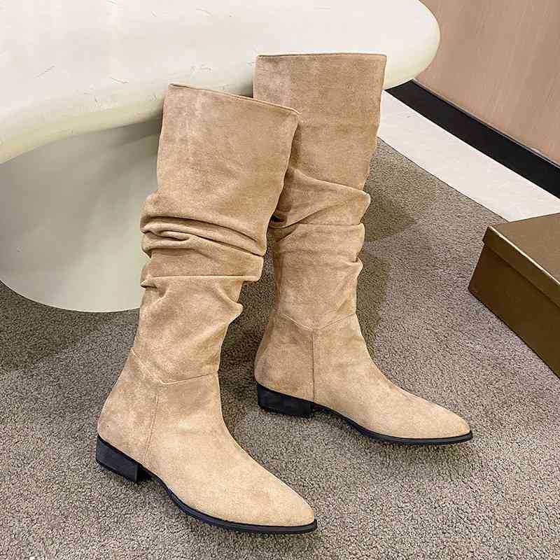 Boots Dress Shoes 2022 New Fashion Pleated Women Knee high Boot Ladies Pointed Toe Knight High Quality Long Ytmtloy Botines De Mujer Sexy 1, Beige
Boots Dress Shoes 2022 New Fashion Pleated Women Knee high Boot Ladies Pointed Toe Knight High Quality Long Ytmtloy Botines De Mujer Sexy 1, Beige