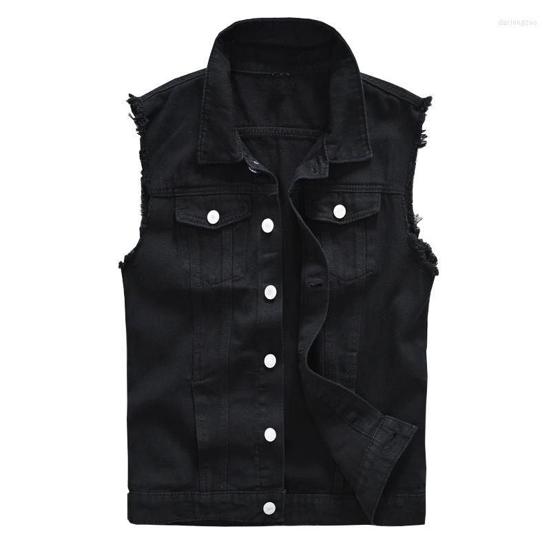 Men's Vests Sokotoo Men's Black Jean Vest Slim Fringe Denim Waistcoat Sleeveless Tank Top
Men's Vests Sokotoo Men's Black Jean Vest Slim Fringe Denim Waistcoat Sleeveless Tank Top