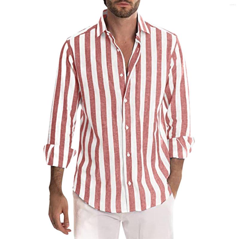Men's Casual Shirts For Men Fashion Striped Print Cotton Linen Buckle Turn Down Collar Long Sleeve Shirt Vintage Top Clothes, Rd
Men's Casual Shirts For Men Fashion Striped Print Cotton Linen Buckle Turn Down Collar Long Sleeve Shirt Vintage Top Clothes, Rd