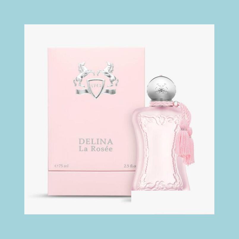 Perfume Bottle Luxury Brand Delina La Rosee Per 75Ml For Woman Parfums De Marly Long Lasting Time Good Quality High Fragrance Capact Dhaso
Perfume Bottle Luxury Brand Delina La Rosee Per 75Ml For Woman Parfums De Marly Long Lasting Time Good Quality High Fragrance Capact Dhaso