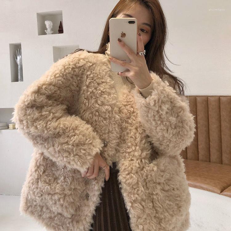 Women' Fur 2022 Winter Thicken Warm Teddy Jacket Coat Women Fashion Lamb Faux Overcoat Fluffy Cozy Loose Outerwear Female X234, Pink
Women' Fur 2022 Winter Thicken Warm Teddy Jacket Coat Women Fashion Lamb Faux Overcoat Fluffy Cozy Loose Outerwear Female X234, Pink