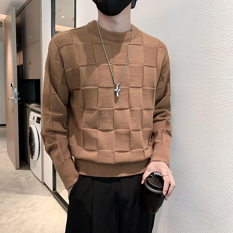 Men's Sweaters 2022 Autumn Winter Men's Sweater Round Neck Plaid Knitted Pullovers Fashion Korean Streetwear Casual Male Knitwear, Black
Men's Sweaters 2022 Autumn Winter Men's Sweater Round Neck Plaid Knitted Pullovers Fashion Korean Streetwear Casual Male Knitwear, Black