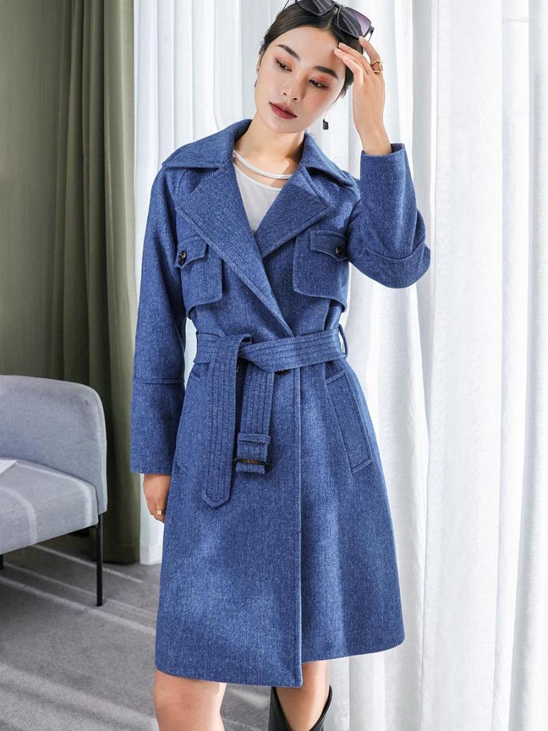 Women' Trench Coats Luxurious Woolen Coat Women High-quality Wool Windbreaker German Style Unisex Long Dust, Blue
Women' Trench Coats Luxurious Woolen Coat Women High-quality Wool Windbreaker German Style Unisex Long Dust, Blue