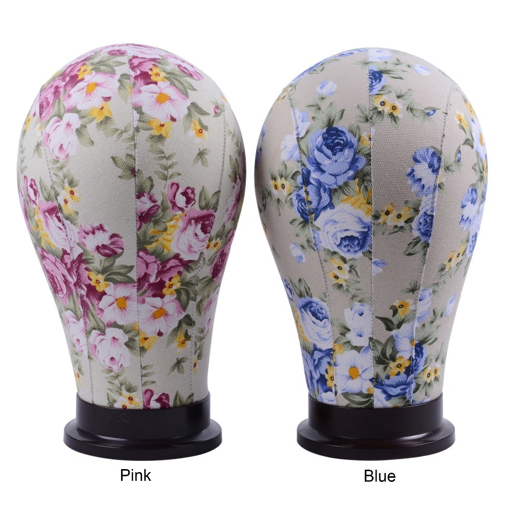 Wig Stand 2122quot23quot24quot pinkblue Canvas Block Head Training Mannequin Manikin wig head stand 221103