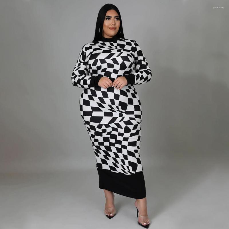 Plus Size Dresses Plaid Print Skinny Autumn Dress For Women O Neck Long Sleeve Bodycon Ankle Length Vestidos Streetwear Casual Gown 2022, Brown
Plus Size Dresses Plaid Print Skinny Autumn Dress For Women O Neck Long Sleeve Bodycon Ankle Length Vestidos Streetwear Casual Gown 2022, Brown