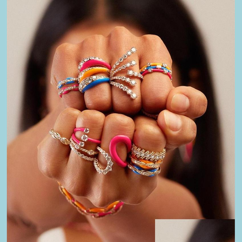 Cluster Rings Cluster Rings 2021 Colorf Rainbow Jewelry Open Adjusted Women Finger Gold Color Cz Neon Enamel Dome Ring Drop Delivery Dh3O9
Cluster Rings Cluster Rings 2021 Colorf Rainbow Jewelry Open Adjusted Women Finger Gold Color Cz Neon Enamel Dome Ring Drop Delivery Dh3O9