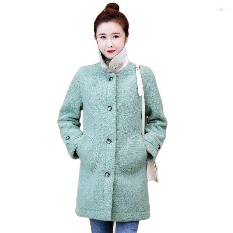 Women' Fur Lamb Wool Coat Women 2022 Winter Faux Woolen Women' Mid-length Korean Loose D1716, Pea green
Women' Fur Lamb Wool Coat Women 2022 Winter Faux Woolen Women' Mid-length Korean Loose D1716, Pea green