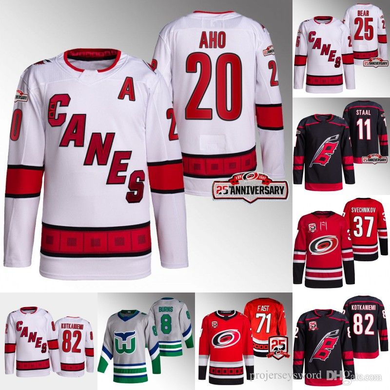 CUSTOM CUSTOM #20 Sebastian Aho Hurricanes 25th Anniversary Jersey 25 Ethan Bear 37 Andrei Svechnikov 71 Jesper Fast 82 Jesperi Kotkaniemi 1, Mens red with 25th patch 2
CUSTOM CUSTOM #20 Sebastian Aho Hurricanes 25th Anniversary Jersey 25 Ethan Bear 37 Andrei Svechnikov 71 Jesper Fast 82 Jesperi Kotkaniemi 1, Mens red with 25th patch 2