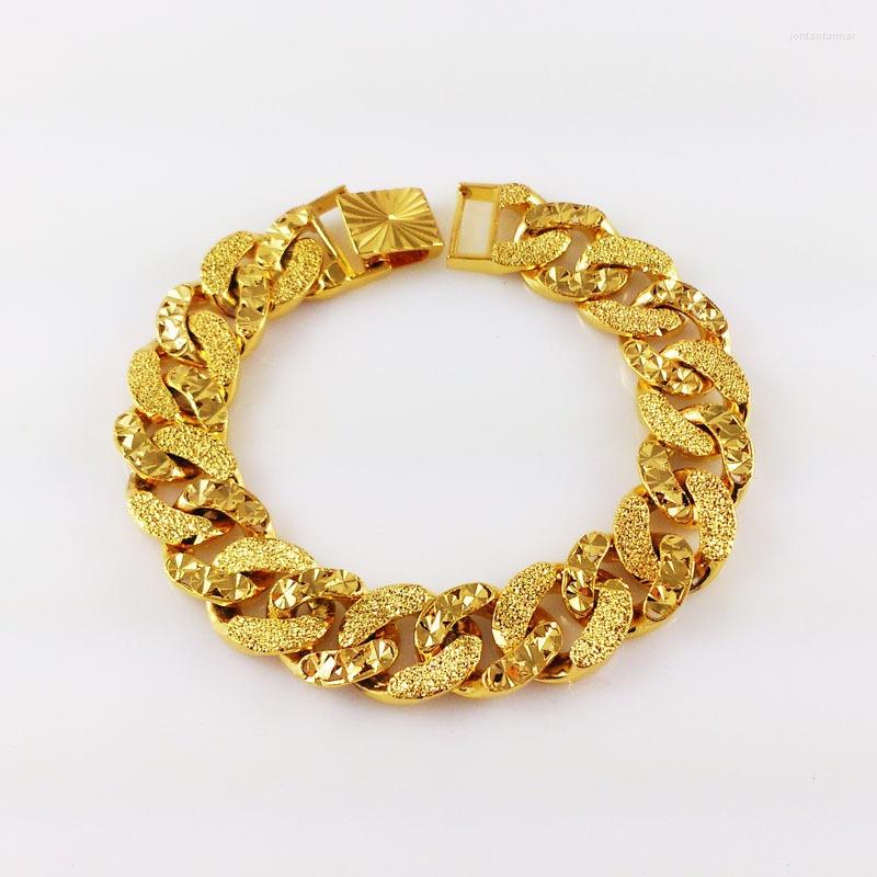 Link Bracelets Wide Bangle Hip Hop Style Yellow Gold Filled Womens Mens Wrist Bracelet Chain
Link Bracelets Wide Bangle Hip Hop Style Yellow Gold Filled Womens Mens Wrist Bracelet Chain