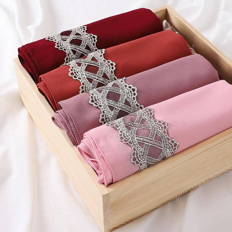 Ethnic Clothing Fashion Heavy Chiffon Shawl For Women Muslim Underscarf Wrap With Vintage Lace Belt Decoration 180x70CM
Ethnic Clothing Fashion Heavy Chiffon Shawl For Women Muslim Underscarf Wrap With Vintage Lace Belt Decoration 180x70CM