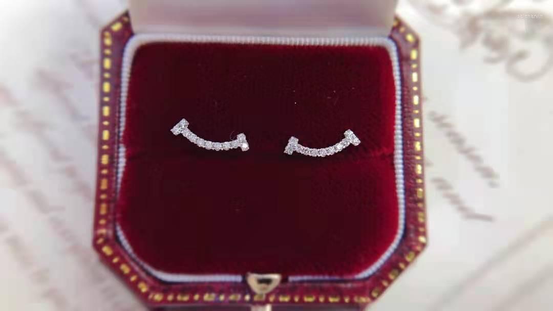 Stud Earrings Au750/18k Real Gold Smile-style Natural Diamond Earring Jewelry For Lady&party&daily Life Weardecoration&wedding
Stud Earrings Au750/18k Real Gold Smile-style Natural Diamond Earring Jewelry For Lady&party&daily Life Weardecoration&wedding