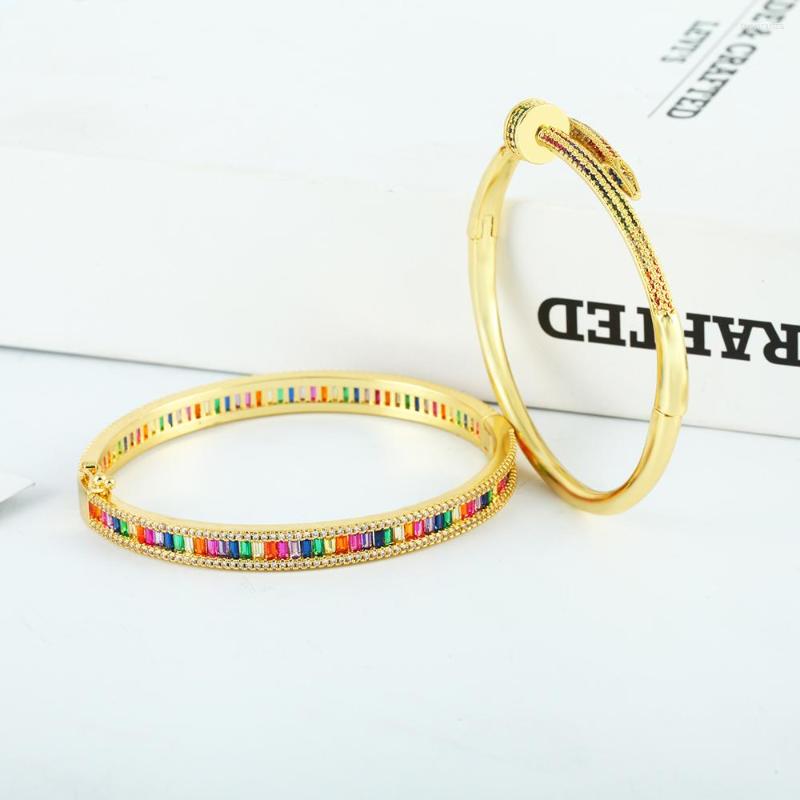 Bangle 2022 Luxury Gold Rainbow Bracelet Jewelry With Stone Copper Cubic Zirconia Designer For Women
Bangle 2022 Luxury Gold Rainbow Bracelet Jewelry With Stone Copper Cubic Zirconia Designer For Women