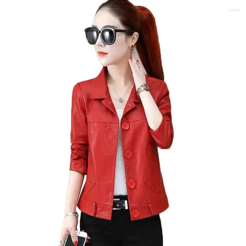 Women's Leather Jackets And Coats Women 2022 Autumn Female Moto & Biker Casual Long Sleeve Single Breasted Lady Coat 3XL, Red
Women's Leather Jackets And Coats Women 2022 Autumn Female Moto & Biker Casual Long Sleeve Single Breasted Lady Coat 3XL, Red
