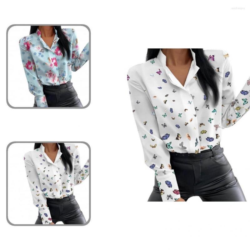 Women's Blouses Shirt Lady Autumn Streetwear Buttons Trendy Butterflies Print Single Breasted, Blue
Women's Blouses Shirt Lady Autumn Streetwear Buttons Trendy Butterflies Print Single Breasted, Blue