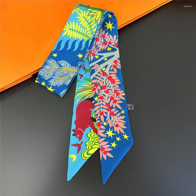 Scarves Fashion Scarf Leaves Bear Print 90cm Long Woman Decoracion Hair Headband For Bags Bandeaux Neckerchief
Scarves Fashion Scarf Leaves Bear Print 90cm Long Woman Decoracion Hair Headband For Bags Bandeaux Neckerchief