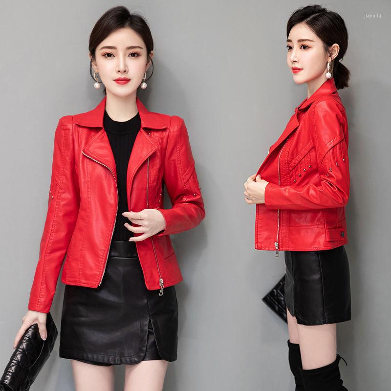 Women' Leather Jacket Women' Spring And Autumn Short Coat Female Slim Fit Large Size Clothing, Black
Women' Leather Jacket Women' Spring And Autumn Short Coat Female Slim Fit Large Size Clothing, Black