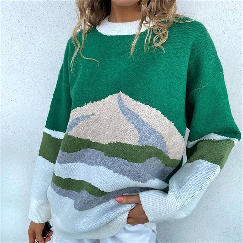 Women' Sweaters Color Match Loose Women' Sweater O-Neck Long Sleeve Knitted Preppy Style Woman 2022 Autumn All-Match Ladies Knitwear, 01 green
Women' Sweaters Color Match Loose Women' Sweater O-Neck Long Sleeve Knitted Preppy Style Woman 2022 Autumn All-Match Ladies Knitwear, 01 green