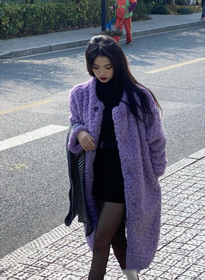Women's Fur Lolibook 2022 Women Elegant Purple Faux Coats Female Winter Thick Warm Fashion Lady Korean
Women's Fur Lolibook 2022 Women Elegant Purple Faux Coats Female Winter Thick Warm Fashion Lady Korean