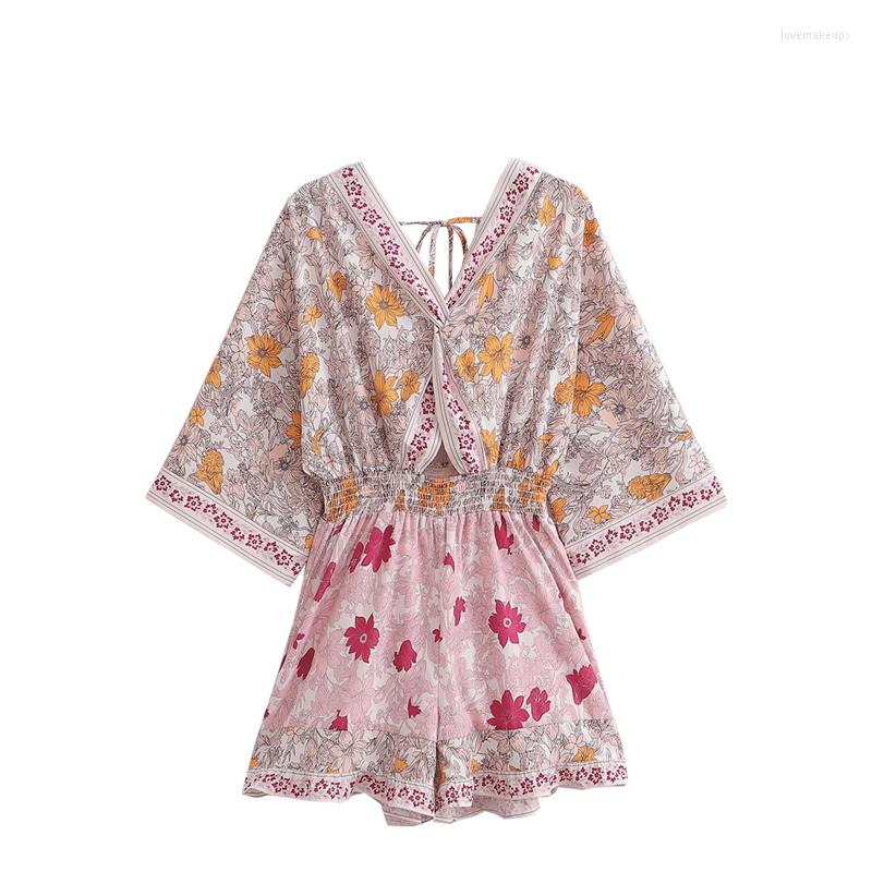 Women' Tracksuits Summer Bohemian Casual Resort Shorts 2022 Women' V-Neck Positioning Print Cross Wrap Chest Hollow Out Waist Jumpsuit, Pink
Women' Tracksuits Summer Bohemian Casual Resort Shorts 2022 Women' V-Neck Positioning Print Cross Wrap Chest Hollow Out Waist Jumpsuit, Pink