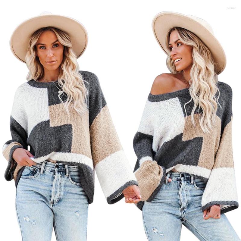 Women' Knits Women' One Word Collar Autumn Sweater Top Fashion Loose Casual Stitching Color Block Crew Neck Long Sleeve Knitted, Sky blue
Women' Knits Women' One Word Collar Autumn Sweater Top Fashion Loose Casual Stitching Color Block Crew Neck Long Sleeve Knitted, Sky blue