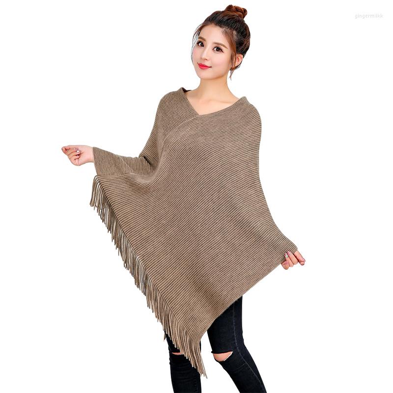 Scarves Loose Knitted Cashmere Tassel Poncho Women Khaki Red Gray Twill Cloak Korean Style Shawl Cachecol Feminino Inverno
Scarves Loose Knitted Cashmere Tassel Poncho Women Khaki Red Gray Twill Cloak Korean Style Shawl Cachecol Feminino Inverno