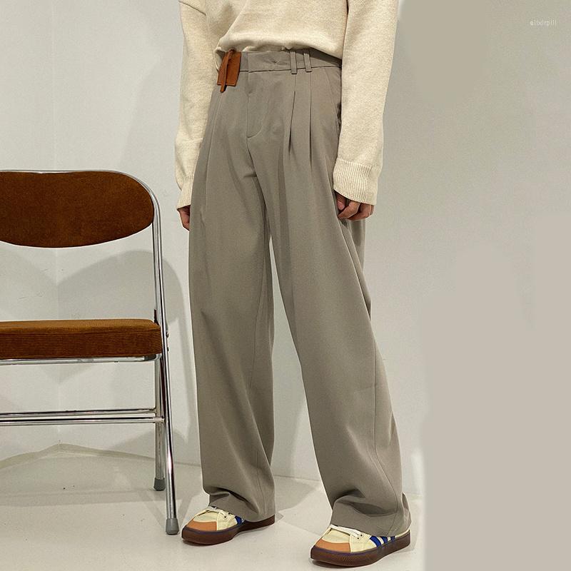 Men' Pants Loose Men' Color Block Pathcowrk High Waist Slim Casual Suit Black Gray Wide Leg Front Folded Trouser Male 2Y5022
Men' Pants Loose Men' Color Block Pathcowrk High Waist Slim Casual Suit Black Gray Wide Leg Front Folded Trouser Male 2Y5022