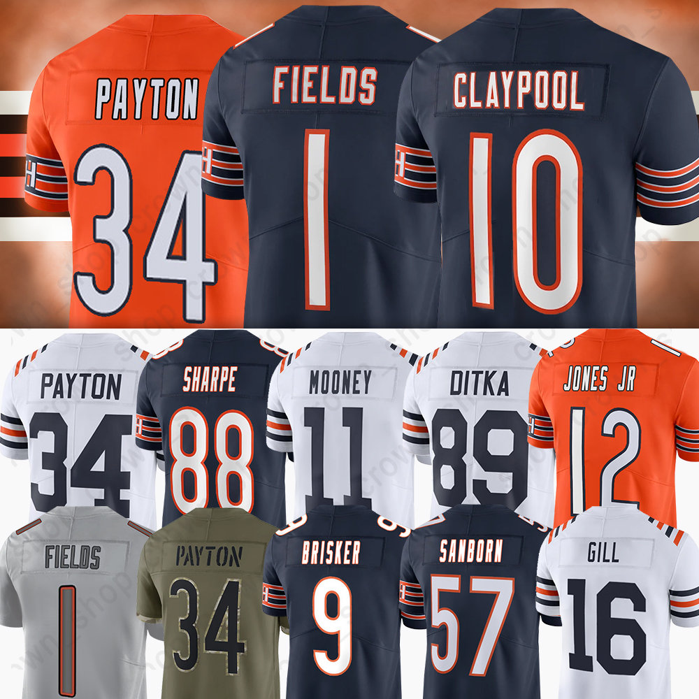 1 Justin Fields Football Jerseys Claypool URLACHER Khalil Herbert Jaquan Brisker Eddie Jackson Jack Sanborn Walter Payton David Montgomery, Men(xiong d)
1 Justin Fields Football Jerseys Claypool URLACHER Khalil Herbert Jaquan Brisker Eddie Jackson Jack Sanborn Walter Payton David Montgomery, Men(xiong d)