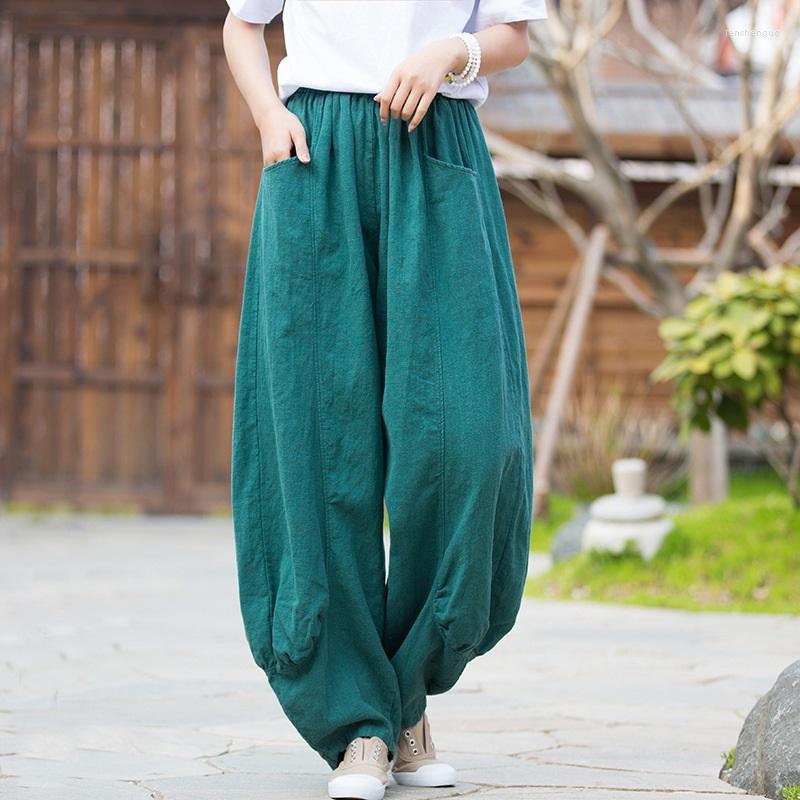 Ethnic Clothing Casual Style Cotton Linen Women Pants 2022 Spring Summer Elastic Waist Solid Color Vintage Wide Leg G357
Ethnic Clothing Casual Style Cotton Linen Women Pants 2022 Spring Summer Elastic Waist Solid Color Vintage Wide Leg G357