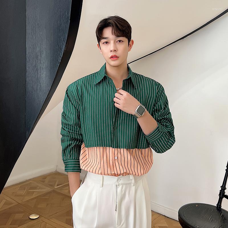 Men's Casual Shirts Contrast Color Mens Long Sleeve Original Patchwork Striped Male Blouse Top Youth Man Korean Style Clothes, Green
Men's Casual Shirts Contrast Color Mens Long Sleeve Original Patchwork Striped Male Blouse Top Youth Man Korean Style Clothes, Green
