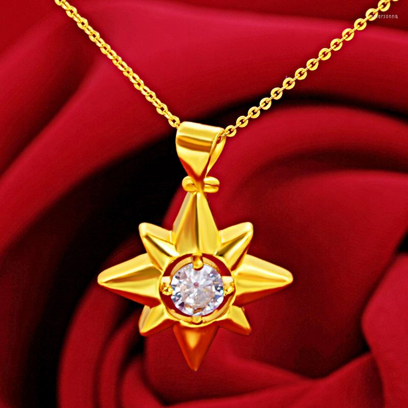 Chains Pendant Female T Copper Plated 24K Gold Necklace 0 Word Chain Sun Flower Micro-inlaid Imitation Jewelry 
Chains Pendant Female T Copper Plated 24K Gold Necklace 0 Word Chain Sun Flower Micro-inlaid Imitation Jewelry
