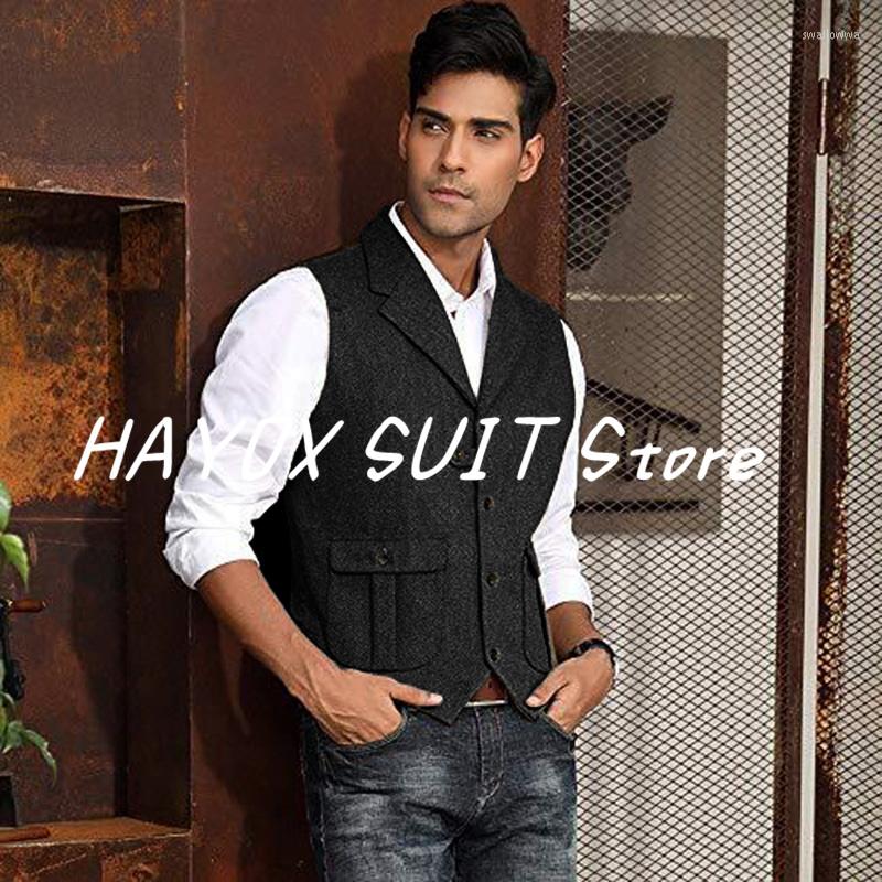 Men' Vests 2022 Men' Western Herringbone Suit Vest Woolen V-Neck Slim Fit Men Sleeveless Jacket For Wedding, Black
Men' Vests 2022 Men' Western Herringbone Suit Vest Woolen V-Neck Slim Fit Men Sleeveless Jacket For Wedding, Black