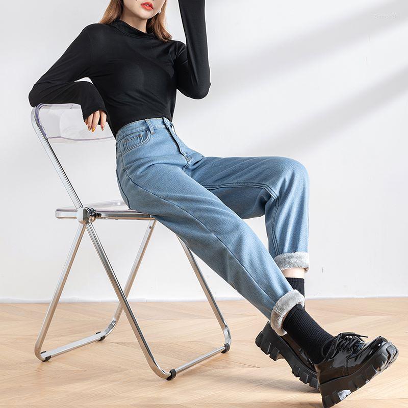 Women' Jeans Thicken Warm Harem Women Elastic Waist Loose Straight Pants Velvet Winter Denim Trousers Jean Female Bootcut 655, Beige
Women' Jeans Thicken Warm Harem Women Elastic Waist Loose Straight Pants Velvet Winter Denim Trousers Jean Female Bootcut 655, Beige