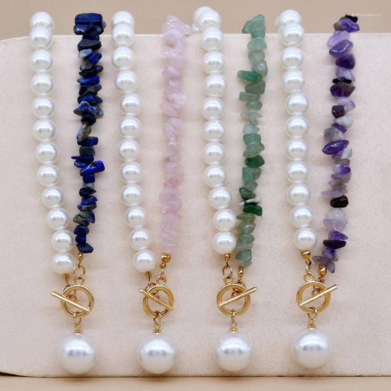 Choker Half And Pearl Beaded Natural Stone Chain Round Ball Toggle Necklace For Women Asymmetric Jewelry Wholesale
Choker Half And Pearl Beaded Natural Stone Chain Round Ball Toggle Necklace For Women Asymmetric Jewelry Wholesale