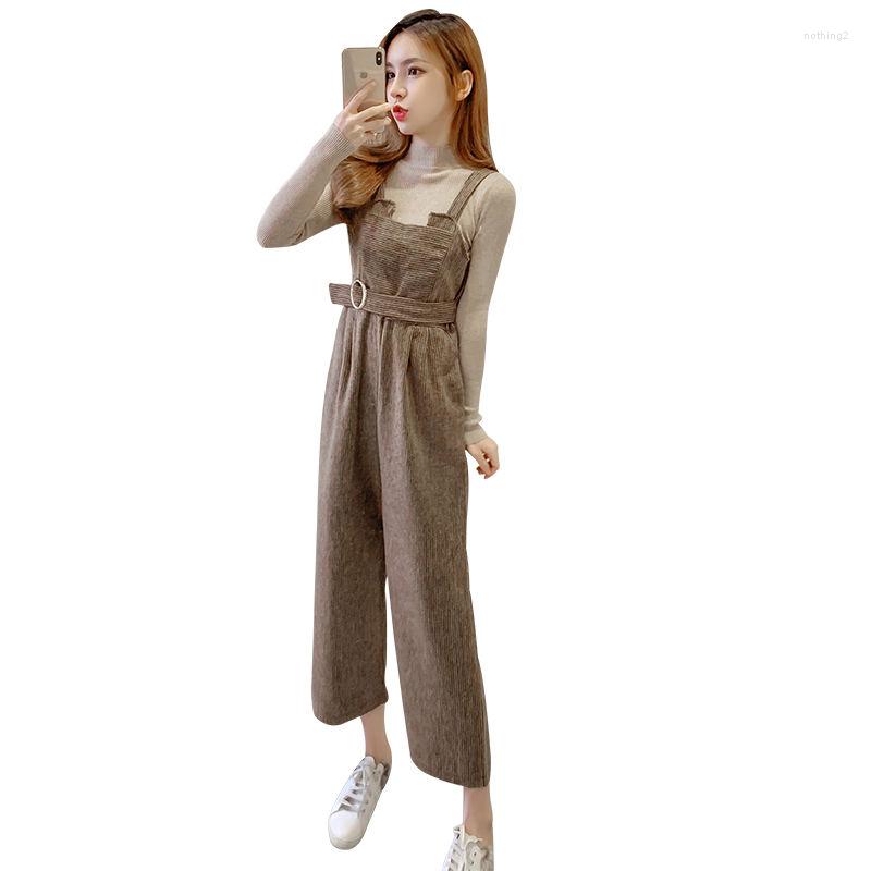 Women' Two Piece Pants Large Size Women 2 Set Loose Long Sleeve Sweater Tops Woolen Jumpsuit Wide Leg Suits Autumn Winter 2022 Y964, Grey
Women' Two Piece Pants Large Size Women 2 Set Loose Long Sleeve Sweater Tops Woolen Jumpsuit Wide Leg Suits Autumn Winter 2022 Y964, Grey