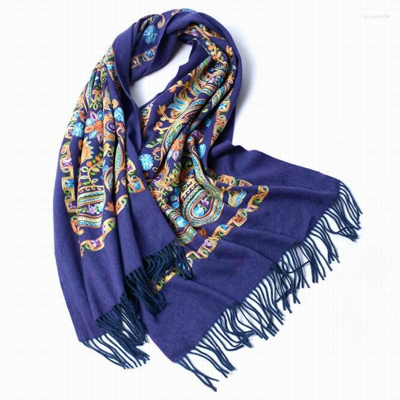 Scarves 100 Wool Scarf Women High Quality Big Size Thick Scarfs Warm National Embroidery Shawls Winter Lady Gift
Scarves 100 Wool Scarf Women High Quality Big Size Thick Scarfs Warm National Embroidery Shawls Winter Lady Gift
