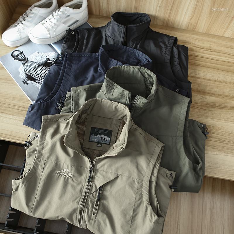 Men's Vests High Quality Men's Vest Outdoor Tooling Multi Pocket Stand Collar Fishing Loose Casual Sleeveless Jacket, Army green
Men's Vests High Quality Men's Vest Outdoor Tooling Multi Pocket Stand Collar Fishing Loose Casual Sleeveless Jacket, Army green