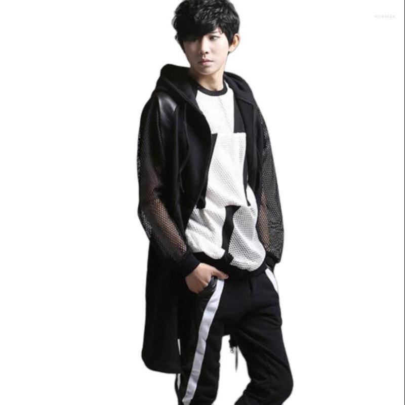 Men's Vests Men Leather Patchwork Hooded Long Vest Nightclub Singer Punk Hip Hop Sleeveless Jacket Hoodie Man Casual Gilet Stage Costume, Black
Men's Vests Men Leather Patchwork Hooded Long Vest Nightclub Singer Punk Hip Hop Sleeveless Jacket Hoodie Man Casual Gilet Stage Costume, Black