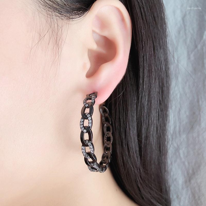 Hoop Earrings OMYFUN Factory Big For Women Rose Gold Black Earring Cuban Chain Boho Bijoux Fashion Female Brincos Semijoias
Hoop Earrings OMYFUN Factory Big For Women Rose Gold Black Earring Cuban Chain Boho Bijoux Fashion Female Brincos Semijoias