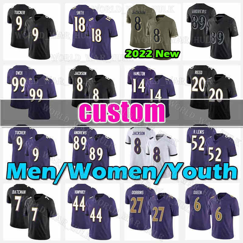 8 Lamar Jackson Jersey 18 Roquan Smith Football Mark Andrews Baltimores Raven Ray Lewis Ed Reed Rashod Bateman Justin Tucker Kyle Hamilton JK Dobbins Marlon Humphrey, Men (w y)
8 Lamar Jackson Jersey 18 Roquan Smith Football Mark Andrews Baltimores Raven Ray Lewis Ed Reed Rashod Bateman Justin Tucker Kyle Hamilton JK Dobbins Marlon Humphrey, Men (w y)