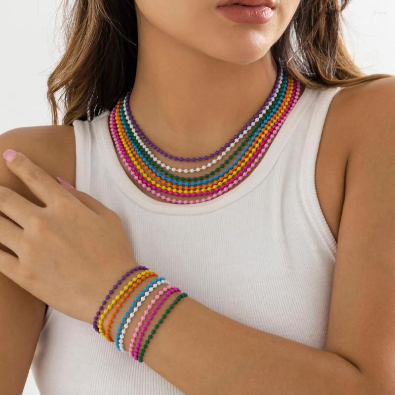 Choker IngeSight.Z Rainbow Spray Paint Iron Chain Beads Necklace For Women Boho 8 Colors Link Y2K Collier Jewelry
Choker IngeSight.Z Rainbow Spray Paint Iron Chain Beads Necklace For Women Boho 8 Colors Link Y2K Collier Jewelry