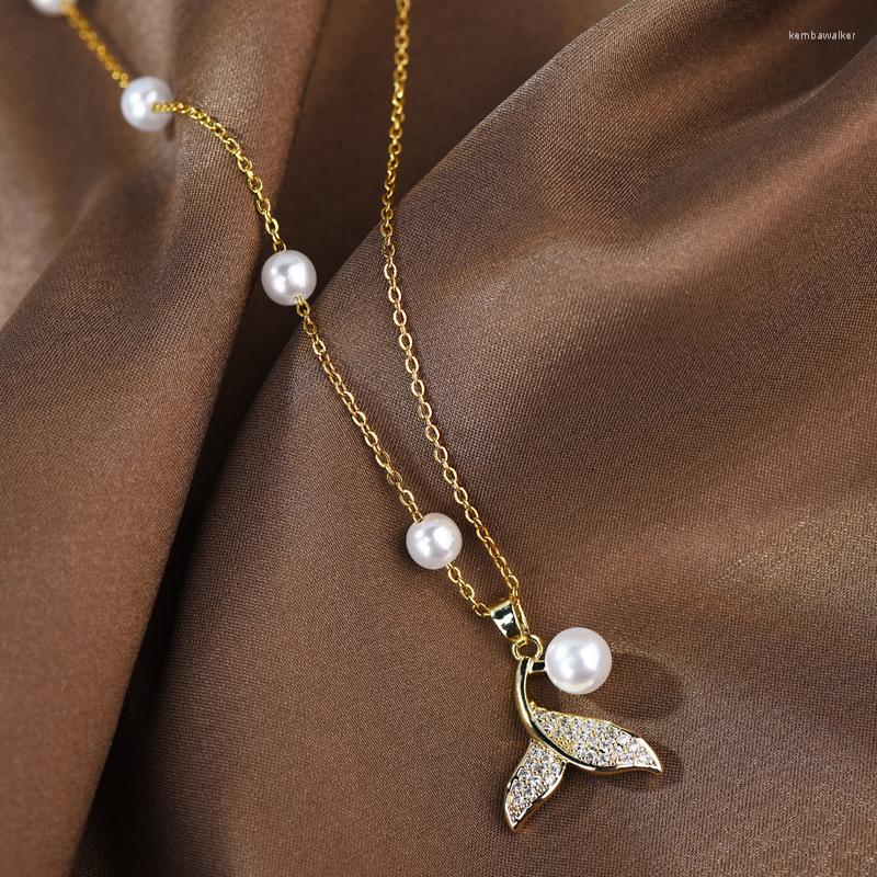 Pendant Necklaces Wholesale 5ps Lots Titanium Steel Necklace Fishtail Pearl Jewelry Clavicle Chain Crystal For Women Accessories
Pendant Necklaces Wholesale 5ps Lots Titanium Steel Necklace Fishtail Pearl Jewelry Clavicle Chain Crystal For Women Accessories