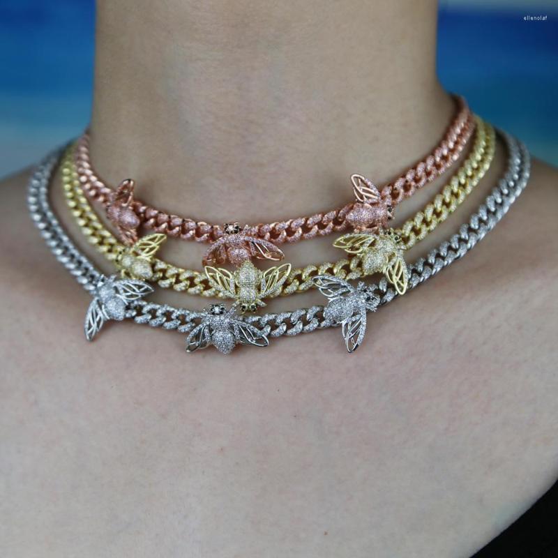 Choker High Quality Honeybee Charm Miami Cuban Link Women Necklace 5A Cz Cubic Zirconia Animal Hiphop Fashion
Choker High Quality Honeybee Charm Miami Cuban Link Women Necklace 5A Cz Cubic Zirconia Animal Hiphop Fashion